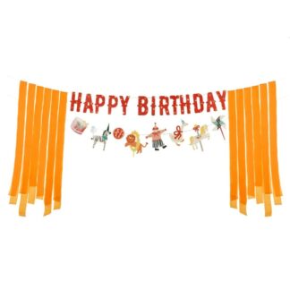 Banner de circo Happy Birthday