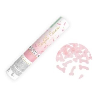 Tubo con confeti pene rosa