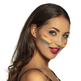 Pintura facial arcoíris