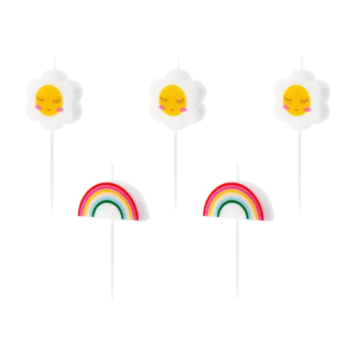 5 Velas de cumpleaños arcoíris