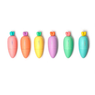 Set de 6 mini subrayadores - Zanahoria