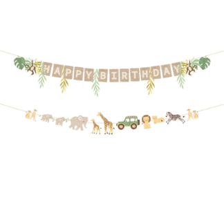 Banner Feliz Cumpleaños Safari, 180 cm