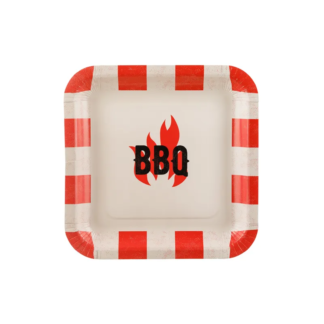 Platos de papel BBQ 6pc