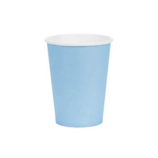 Vasos de papel azul claro, 250ml 1pkt/6pc