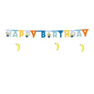Banner Feliz Cumpleaños Minions, 50x153 cm