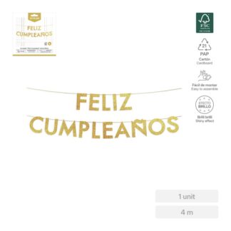 Guirnalda Feliz Cumpleaños elegante
