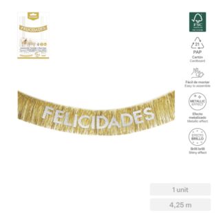 Guirnalda 'Felicidades' flecos