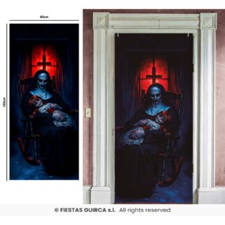 Decoración puerta monja